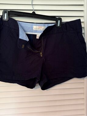 J. Crew Navy High-Rise Cotton Chino Shorts